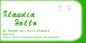 klaudia hollo business card