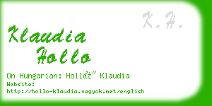 klaudia hollo business card